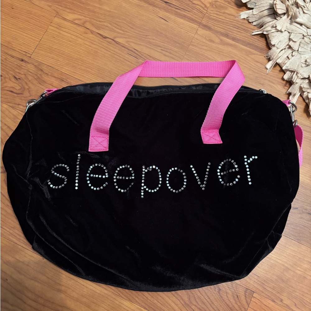 Black and Pink Sleepover Duffle